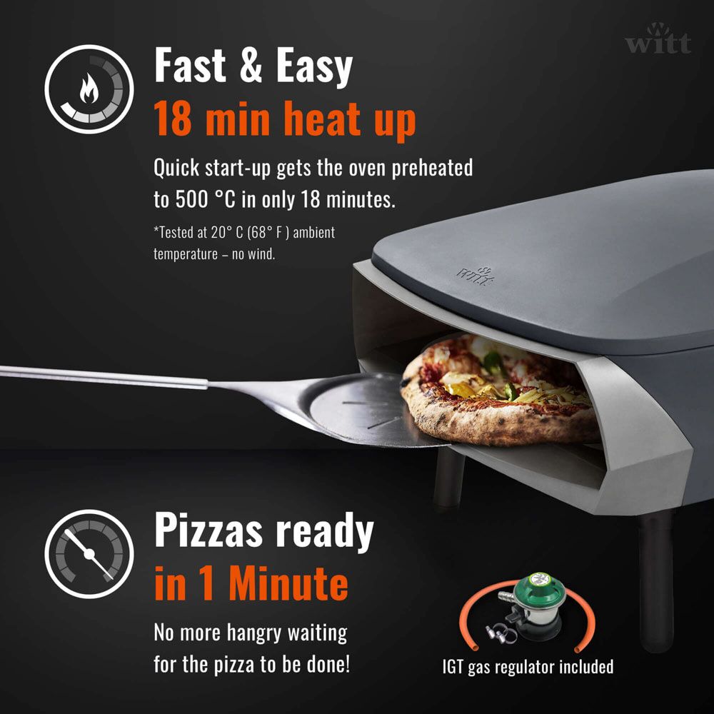 Witt Etna Fermo Pizza Oven 16" - Graphite - Image 5
