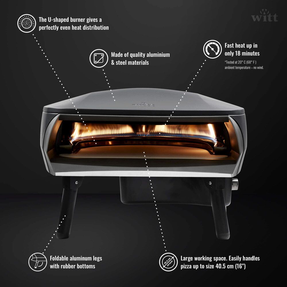 Witt Etna Fermo Pizza Oven 16" - Graphite - Image 7