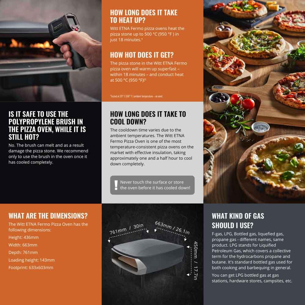 Witt Etna Fermo Pizza Oven 16" - Graphite - Image 10