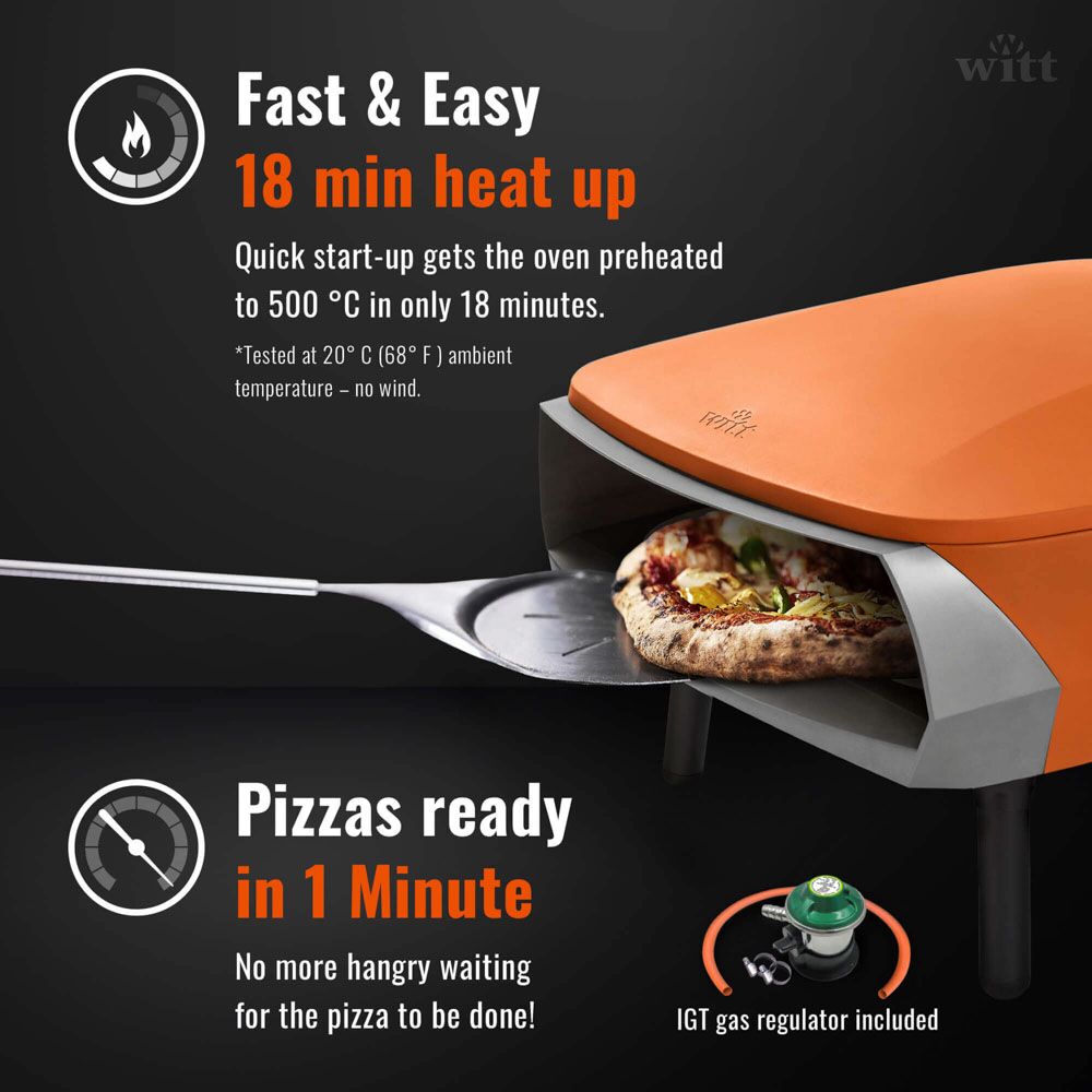 Witt Etna Fermo Pizza Oven 16" - Orange - Image 5