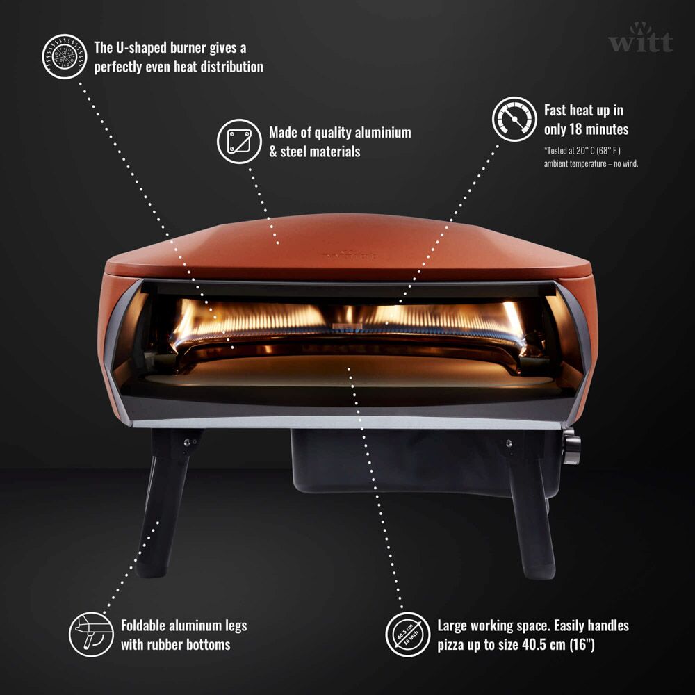 Witt Etna Fermo Pizza Oven 16" - Orange - Image 7