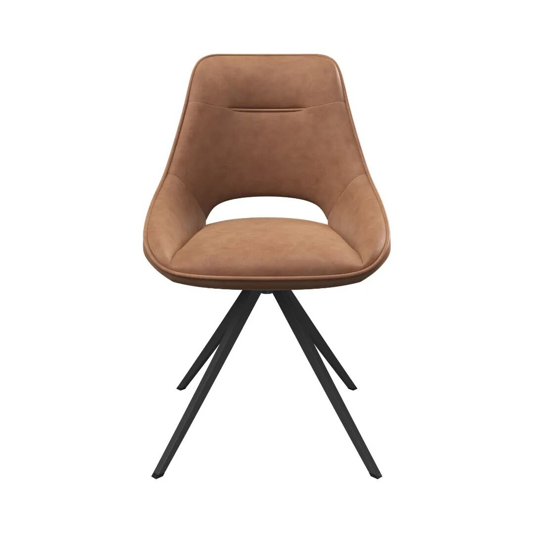 Cerutti Swivel Dining Chair Tan - Pair