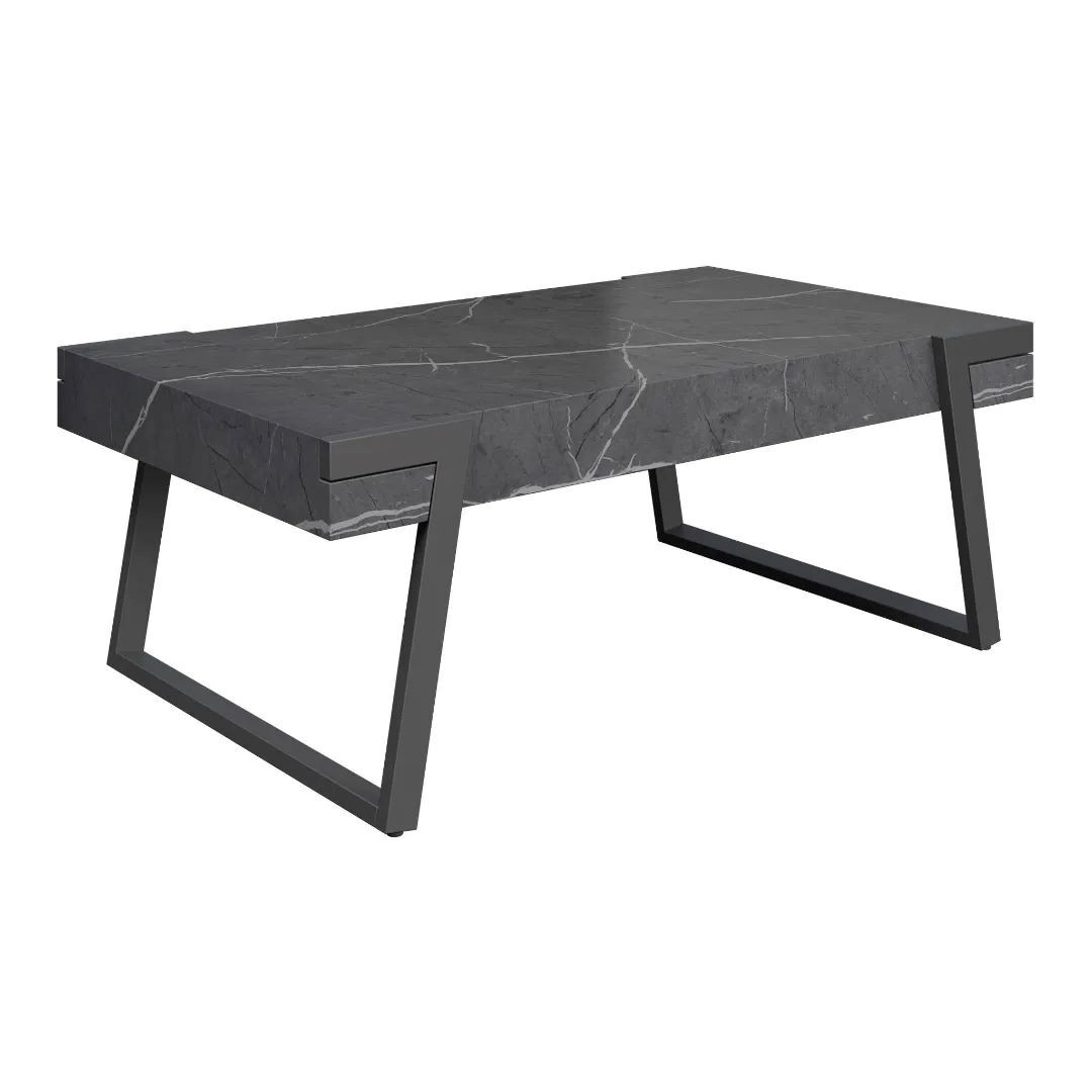 Alpina Grey Marble Effect Coffee Table - Image 2