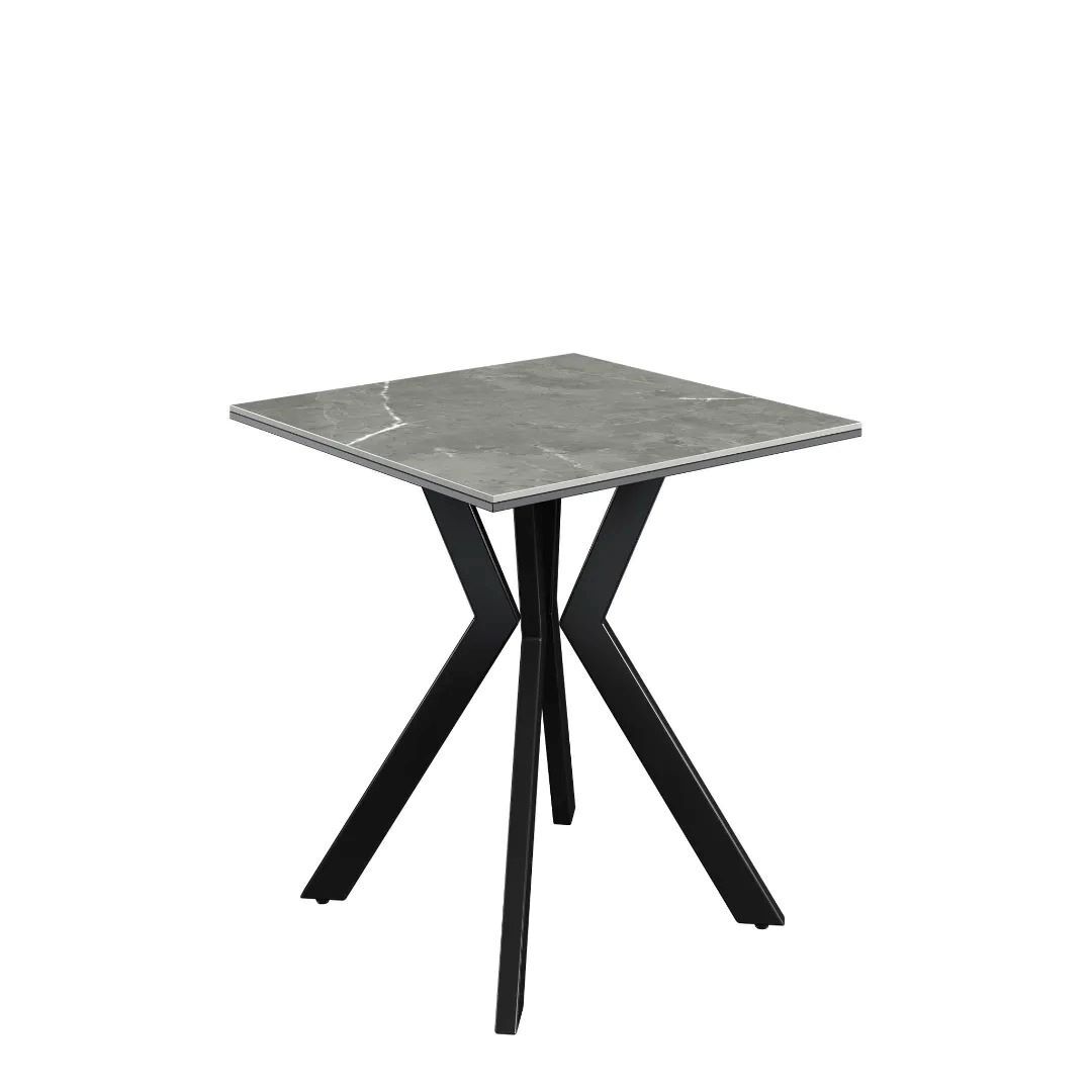 Azzaro Matte Grey Ceramic Side Table - Image 2