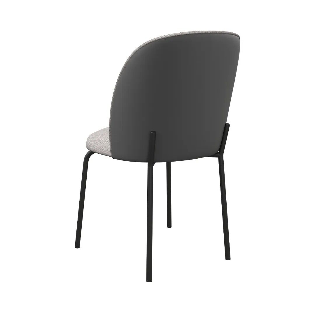 Cartier Dining Chair 2 Tone Grey - Pair - Image 4