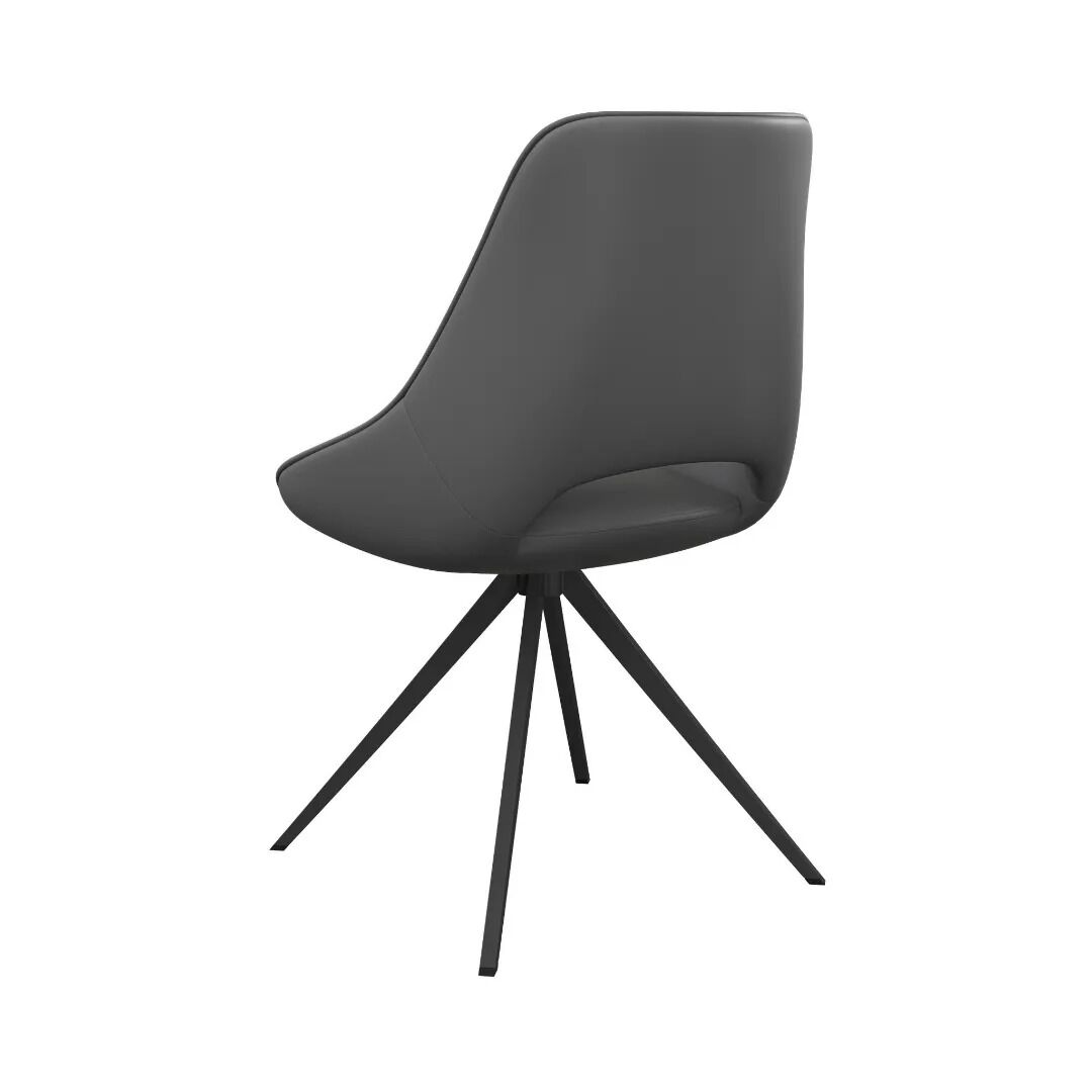 Cerutti Swivel Dining Chair Grey - Pair - Image 4