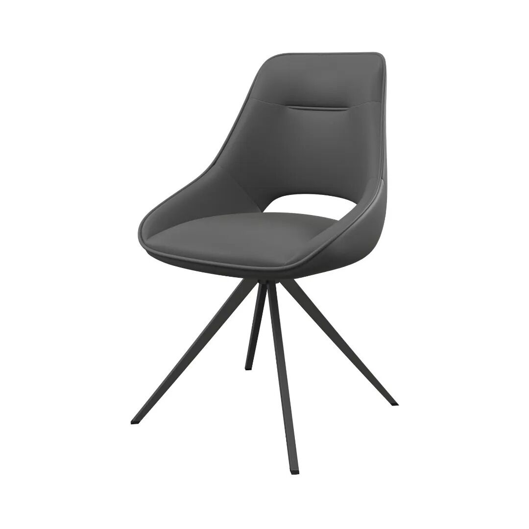 Cerutti Swivel Dining Chair Grey - Pair - Image 2