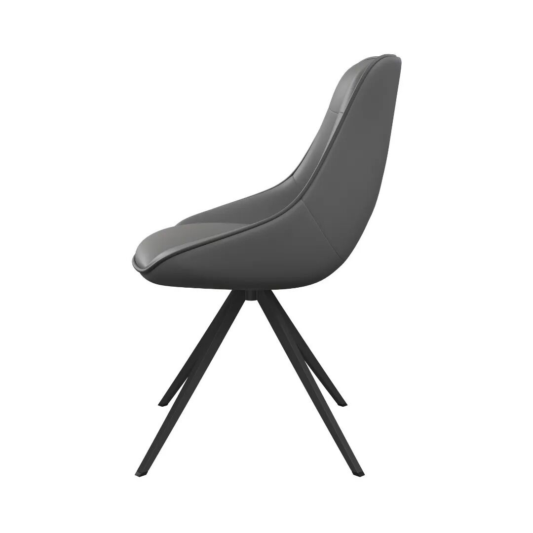 Cerutti Swivel Dining Chair Grey - Pair - Image 3