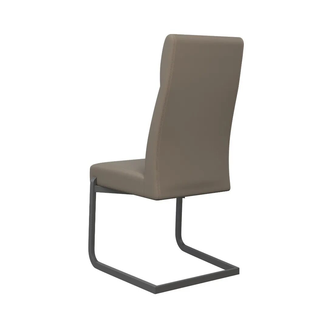 Dante Dining Chair Taupe With Grey Frame - Pair - Image 4