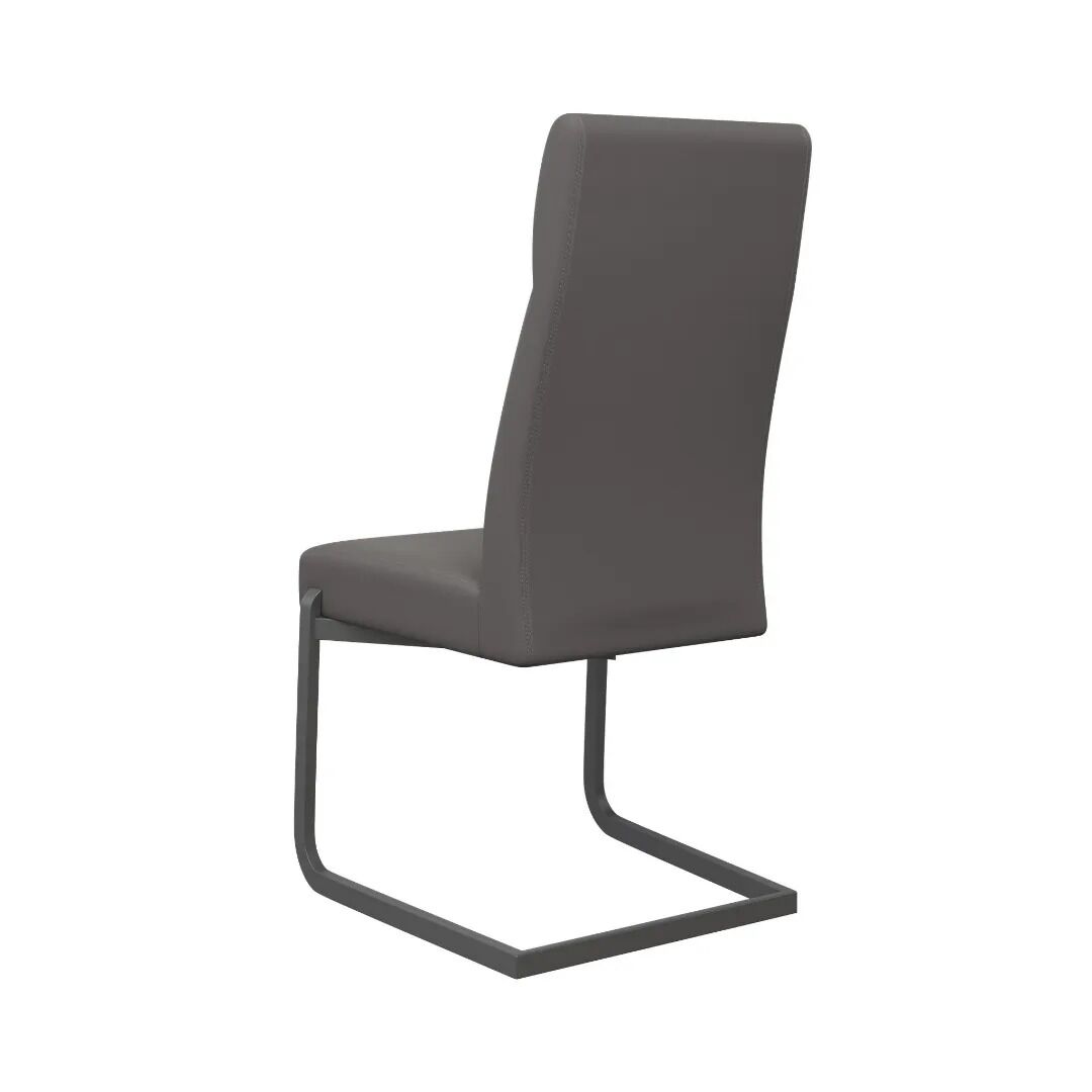Dante Dining Chair Grey With Grey Frame - Pair - Image 4