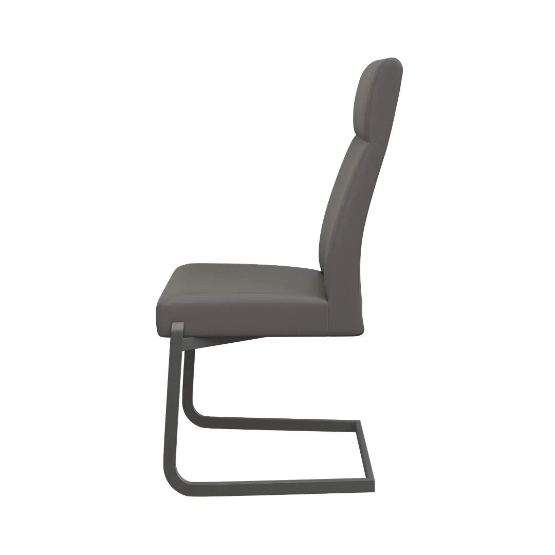 Dante Dining Chair Grey With Grey Frame - Pair - Image 3