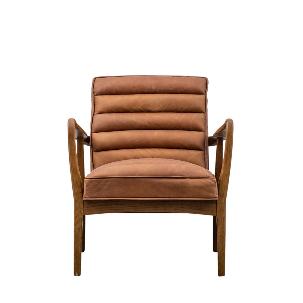 Busan Armchair Vintage Brown Leather - Image 5