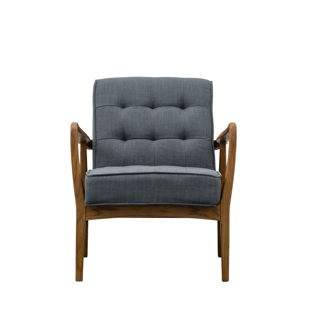 Wigan Armchair Dark Grey Linen - Image 5