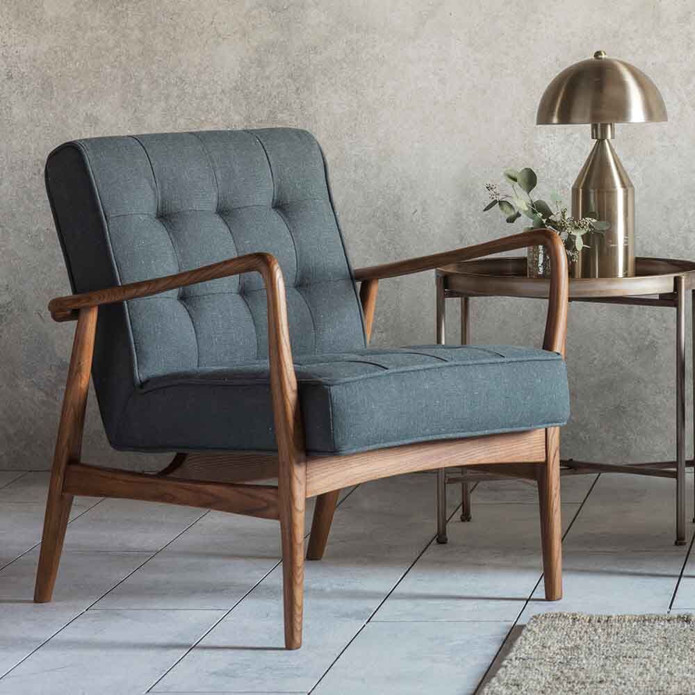 Wigan Armchair Dark Grey Linen
