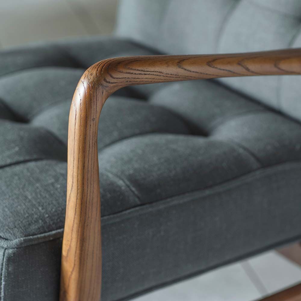 Wigan Armchair Dark Grey Linen - Image 2