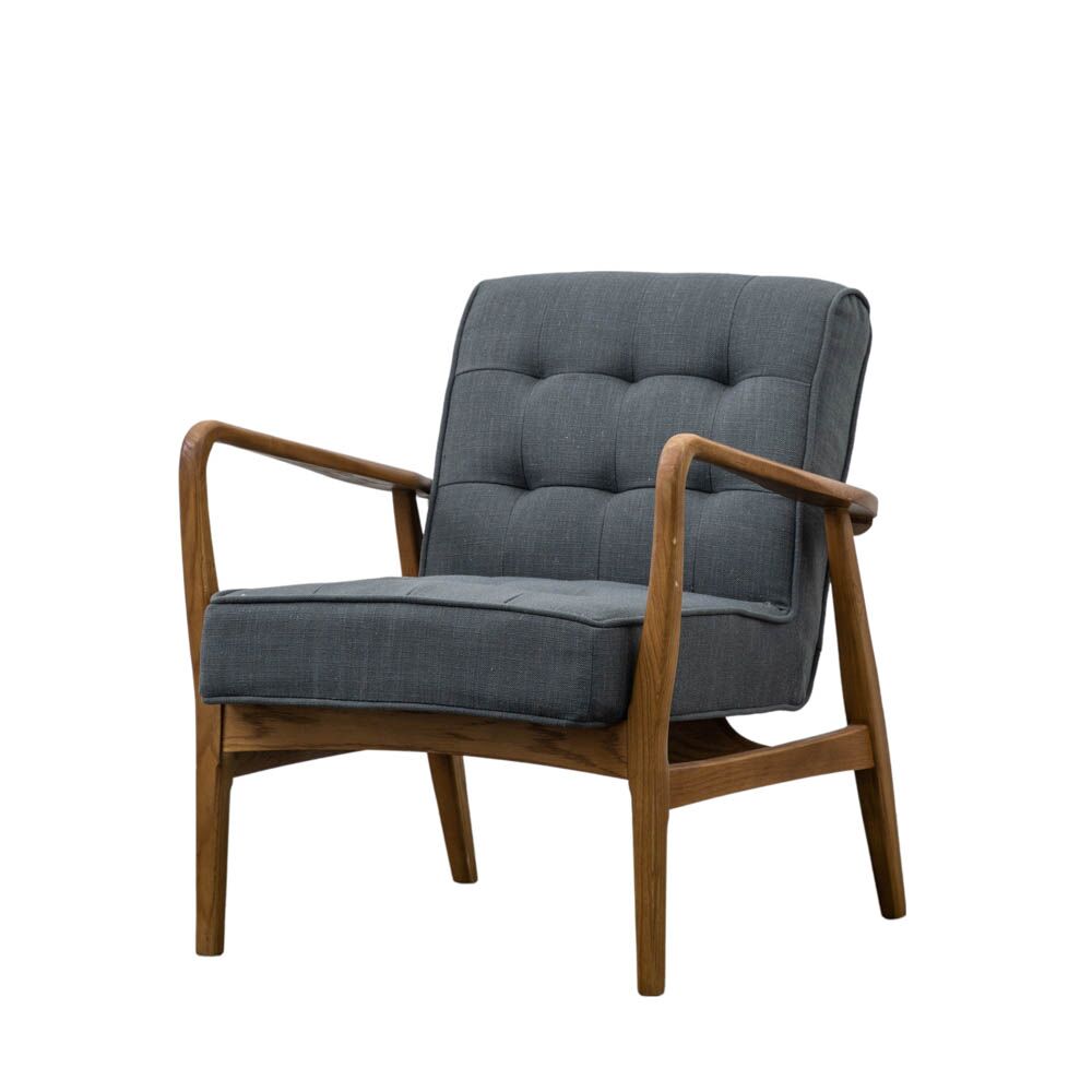 Wigan Armchair Dark Grey Linen - Image 3