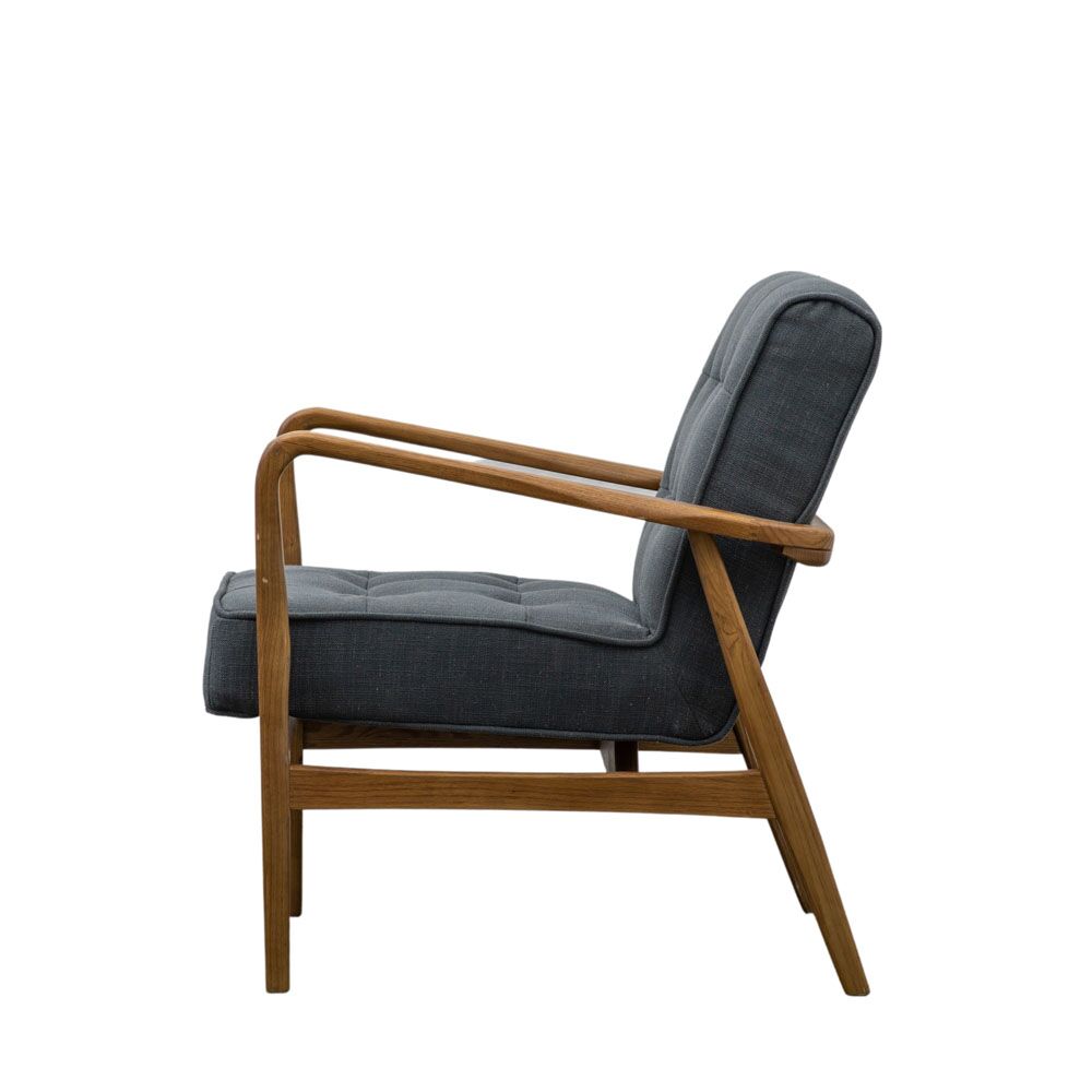 Wigan Armchair Dark Grey Linen - Image 4