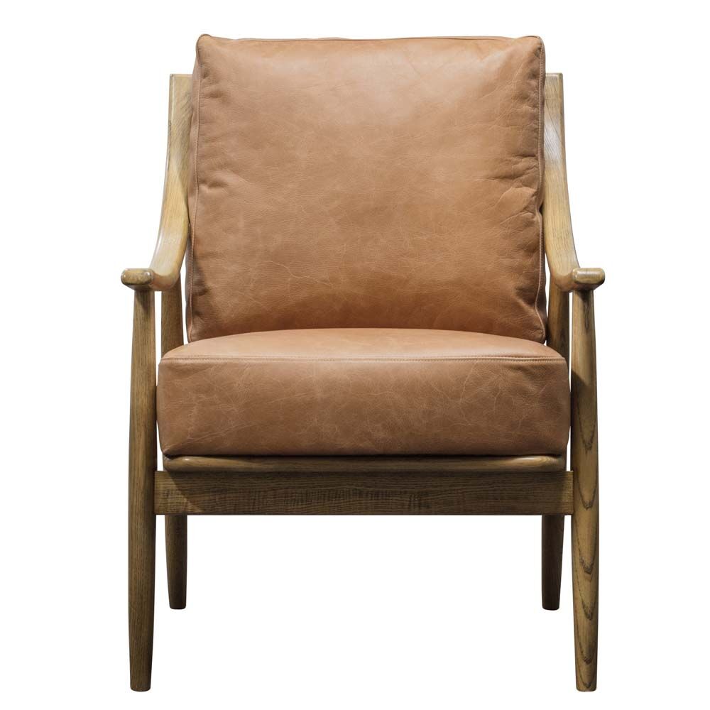 Mumbai Armchair Brown Leather - Image 5