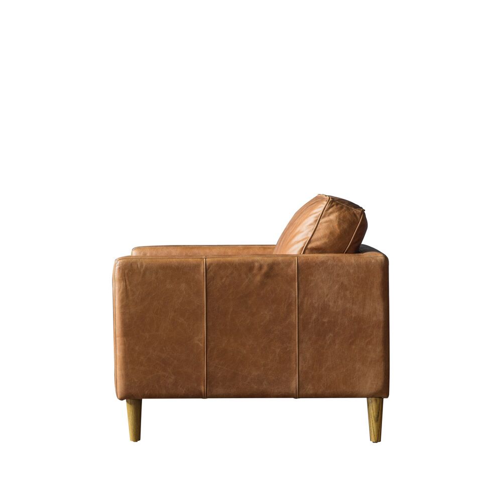 Bursa Armchair Vintage Brown Leather - Image 3