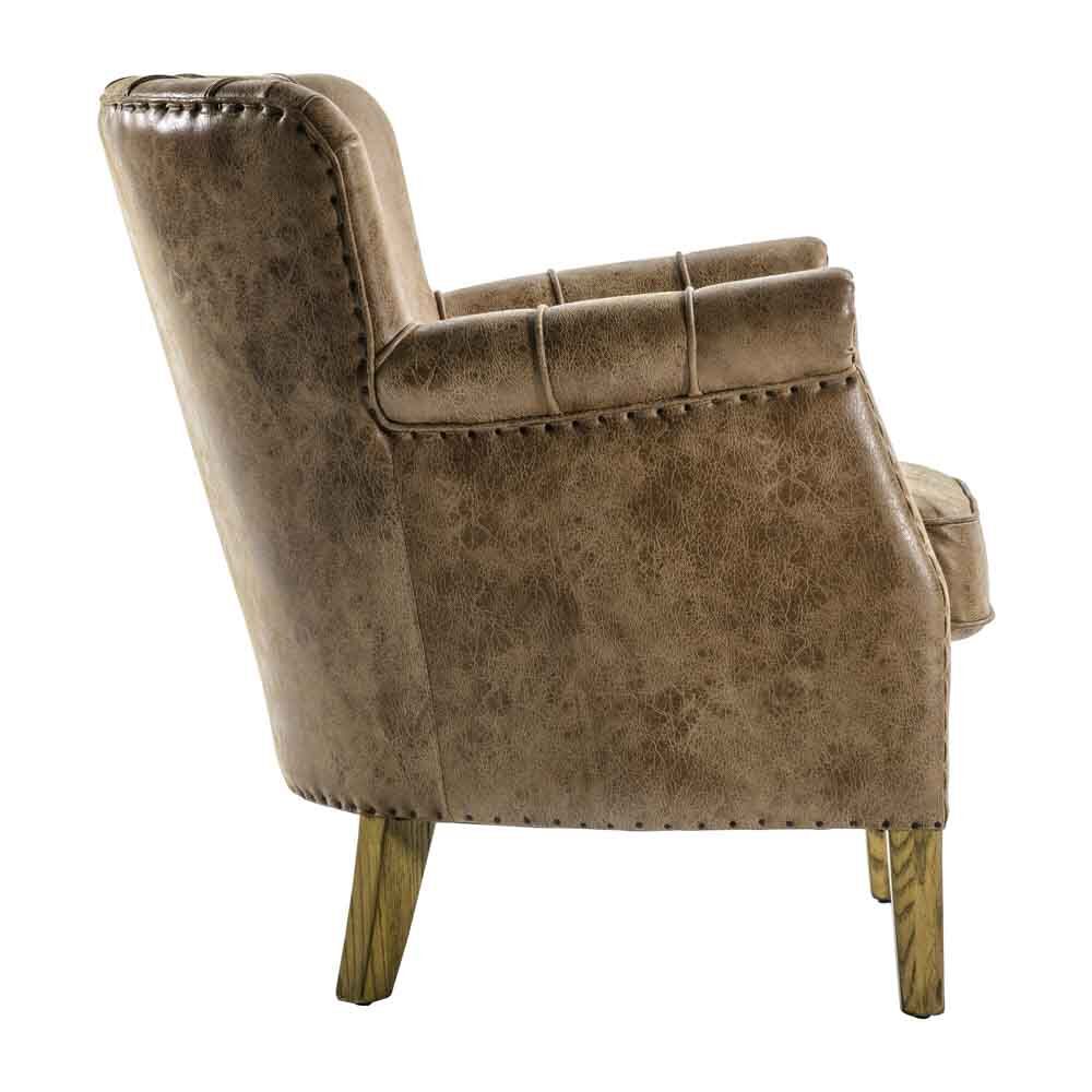 Kobe Armchair Brown Leather - Image 4