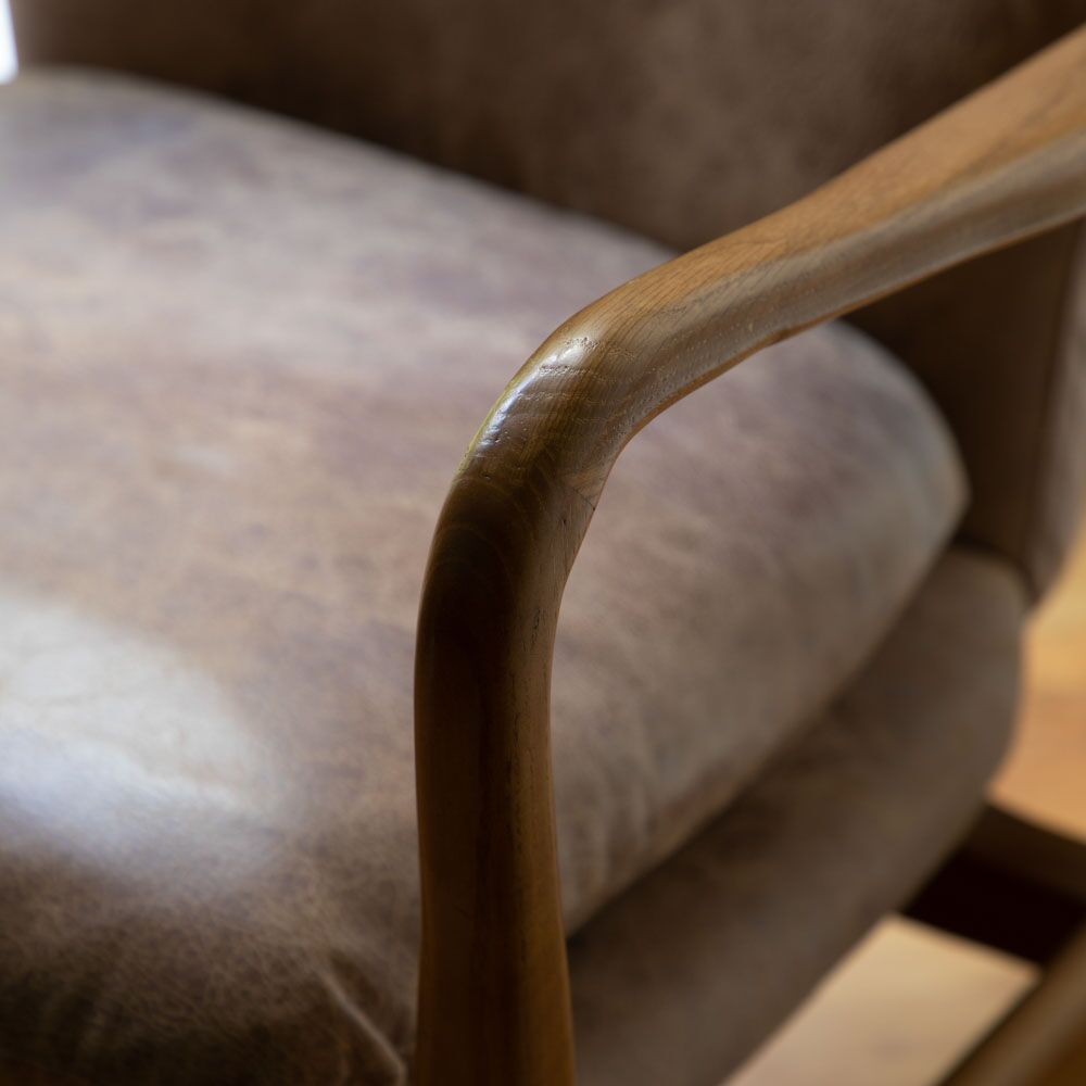 Kalmar Armchair Brown Leather - Image 4