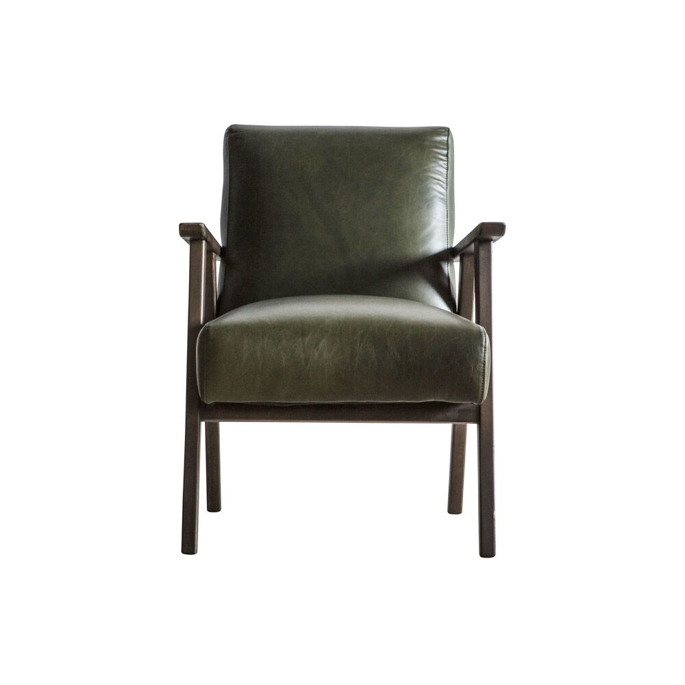 Bedford Armchair Heritage Green Leather - Image 3