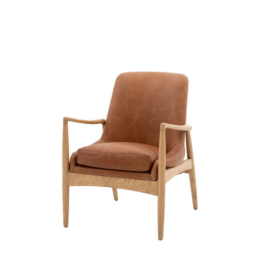 Darro Armchair Brown Leather - Image 4