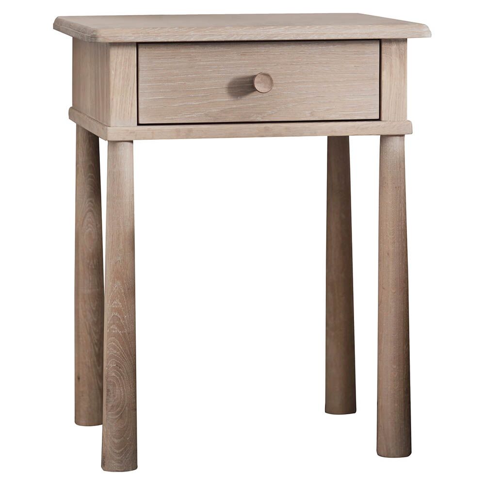 Harbin 1 Drawer Bedside Table Oak - Image 3