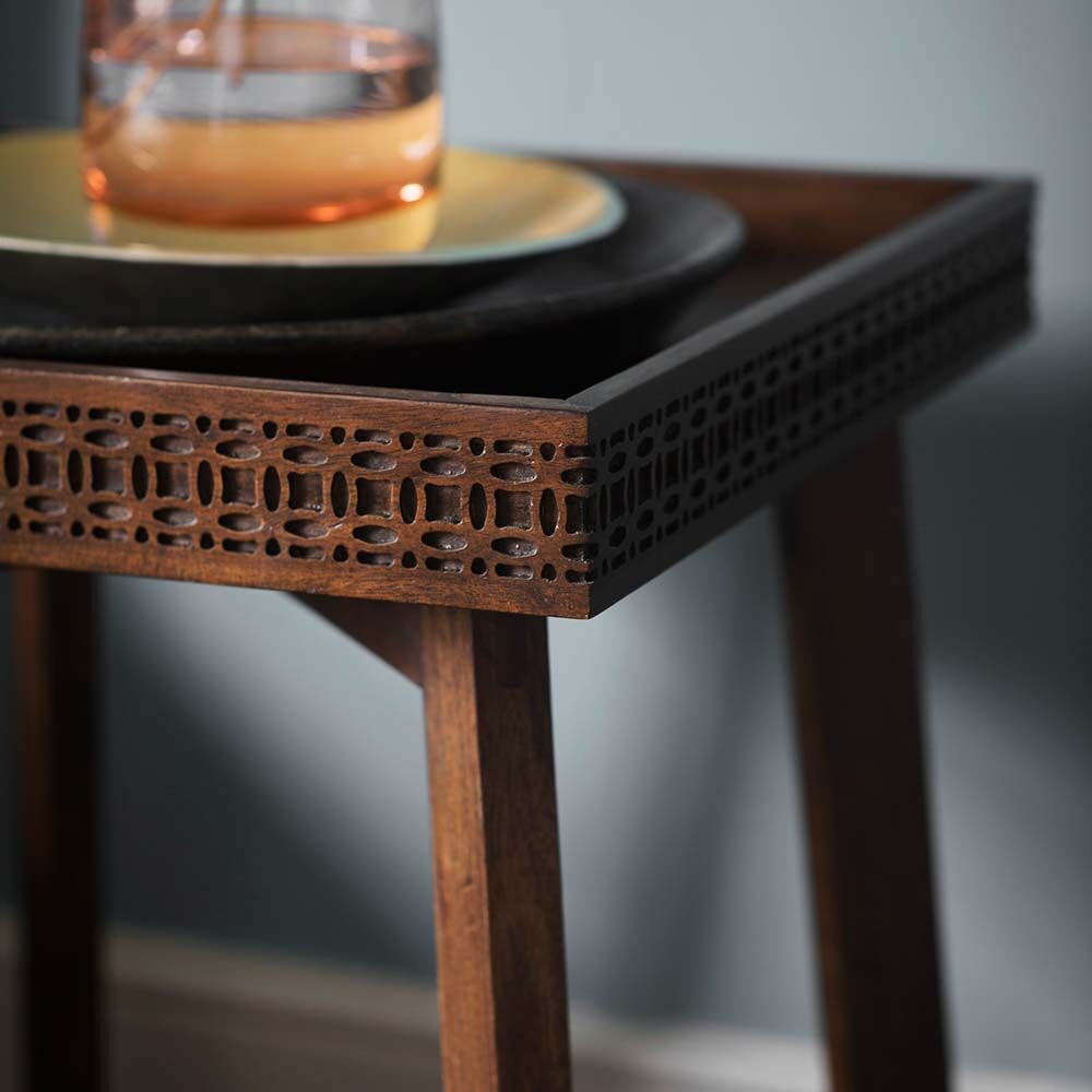 Aswan Retreat Bedside Table Brown Mango - Image 2