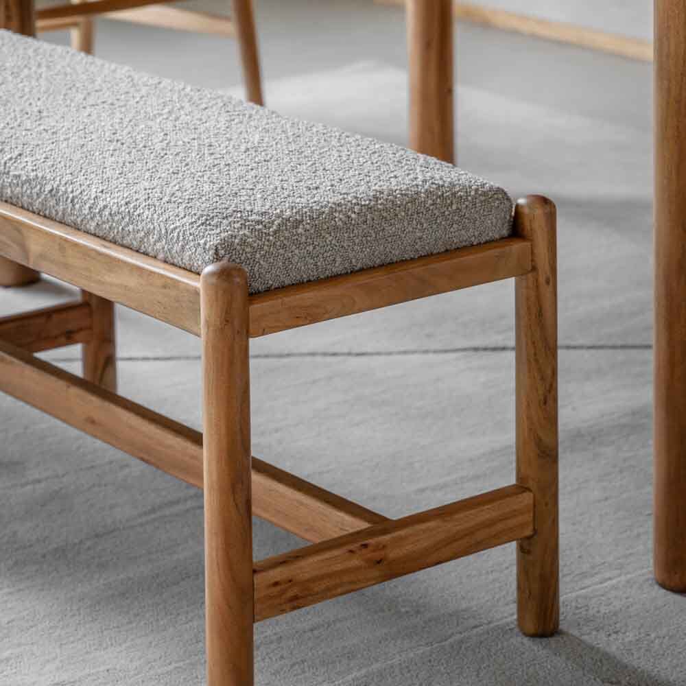 Hanover Dining Bench Natural Acacia - Image 2