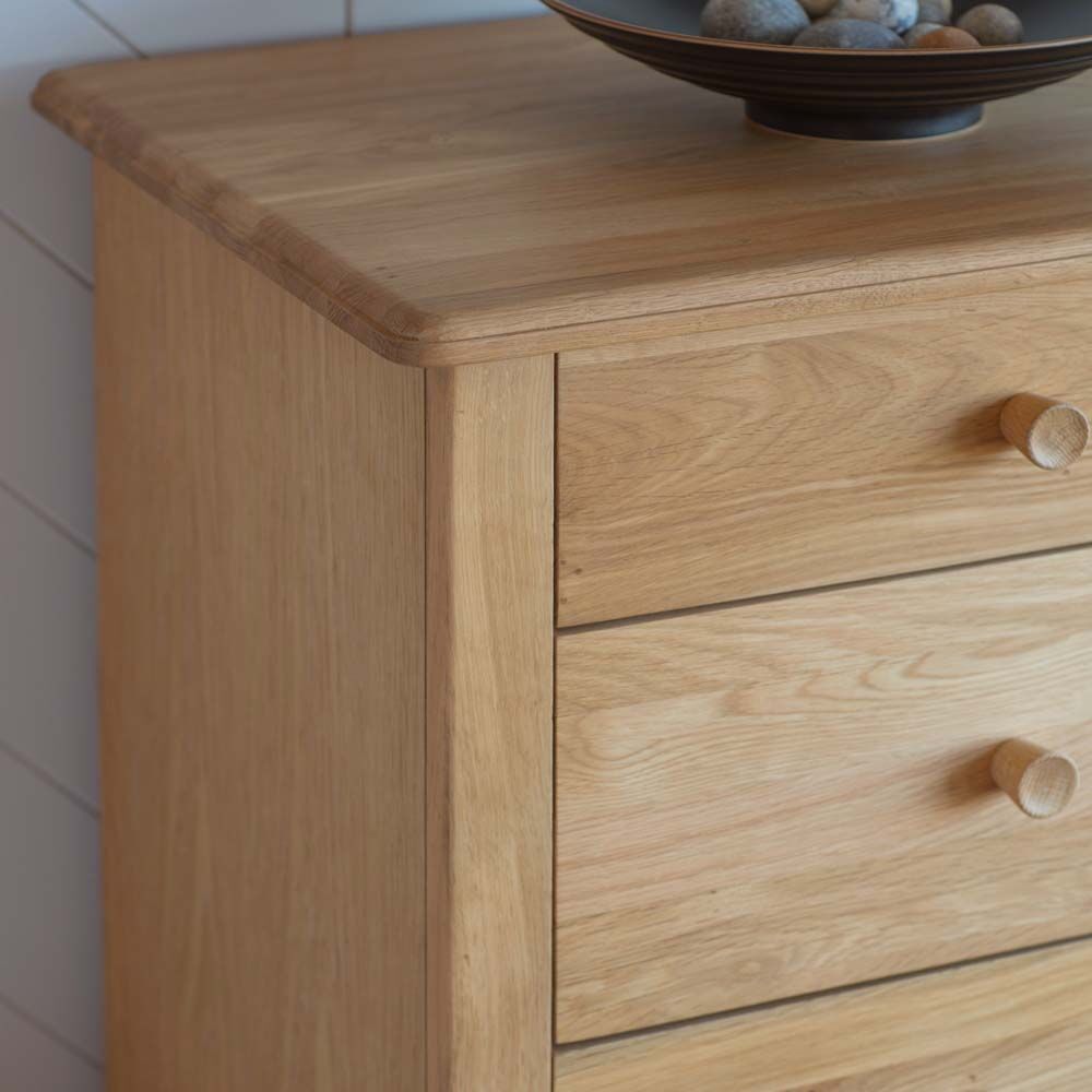 Harbin 5 Drawer Chest Oak - Image 3