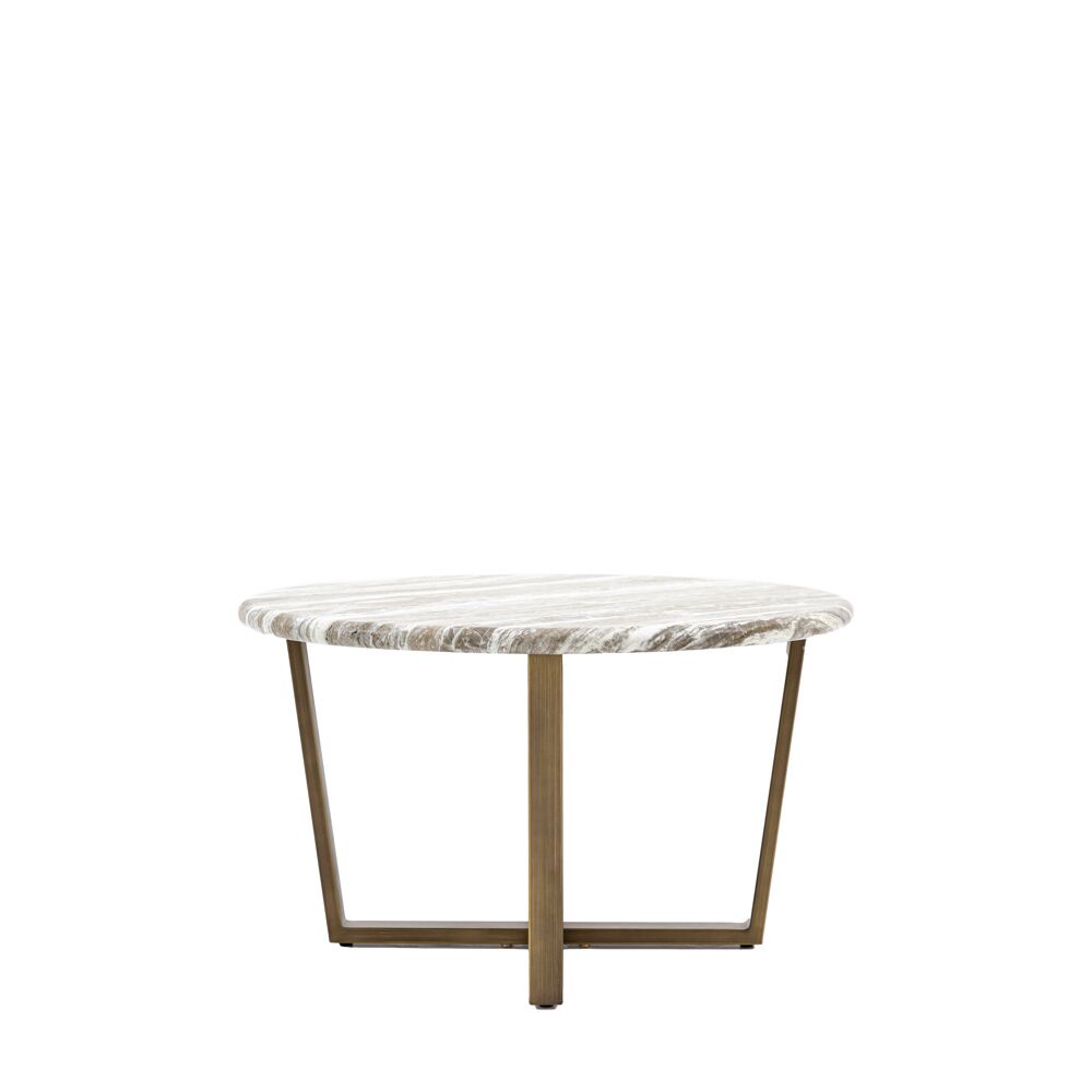 Guarda Round Coffee Table Green Marble - Image 4