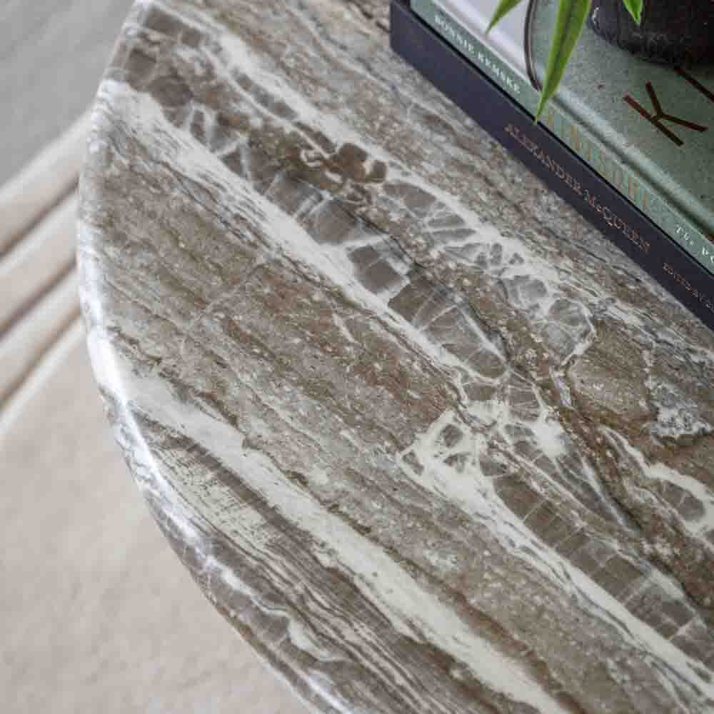 Guarda Round Coffee Table Green Marble - Image 2