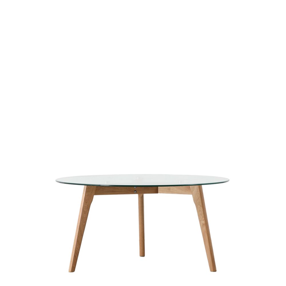 Kyoto Round Coffee Table Oak - Image 3
