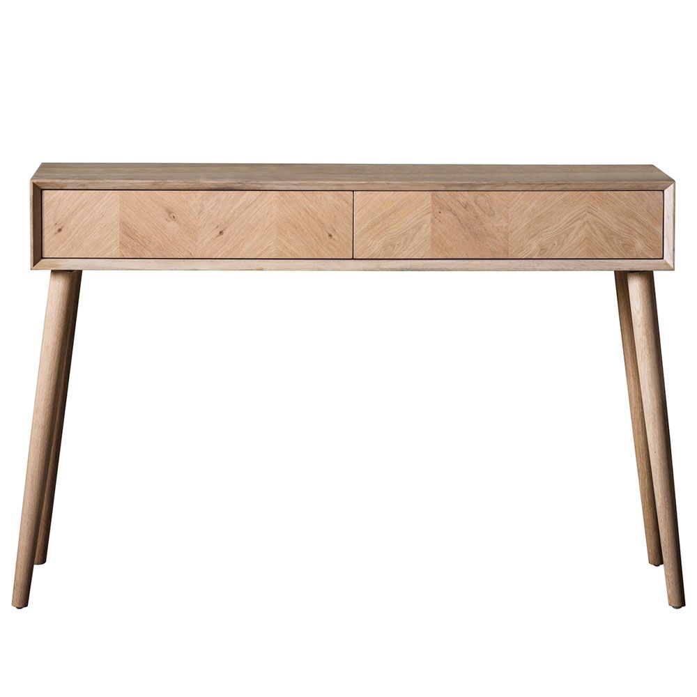 Florence 2 Drawer Console Table Oak - Image 2