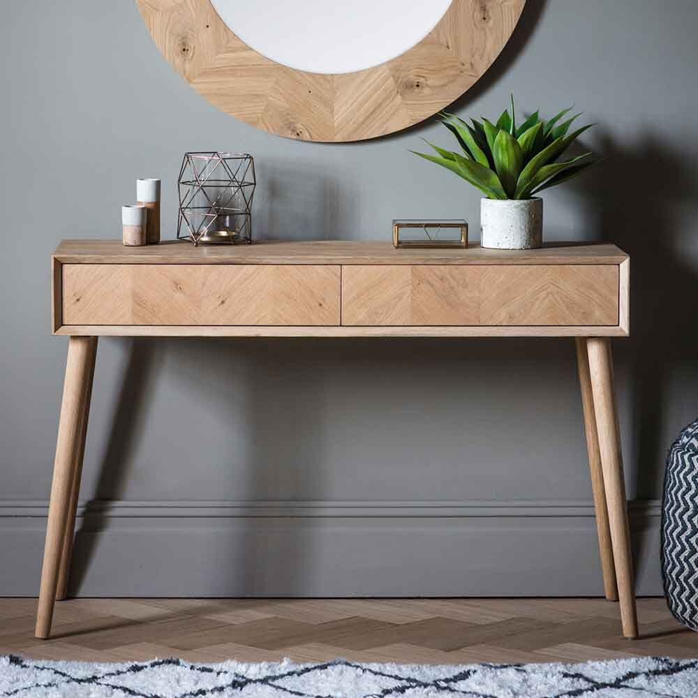 Florence 2 Drawer Console Table Oak