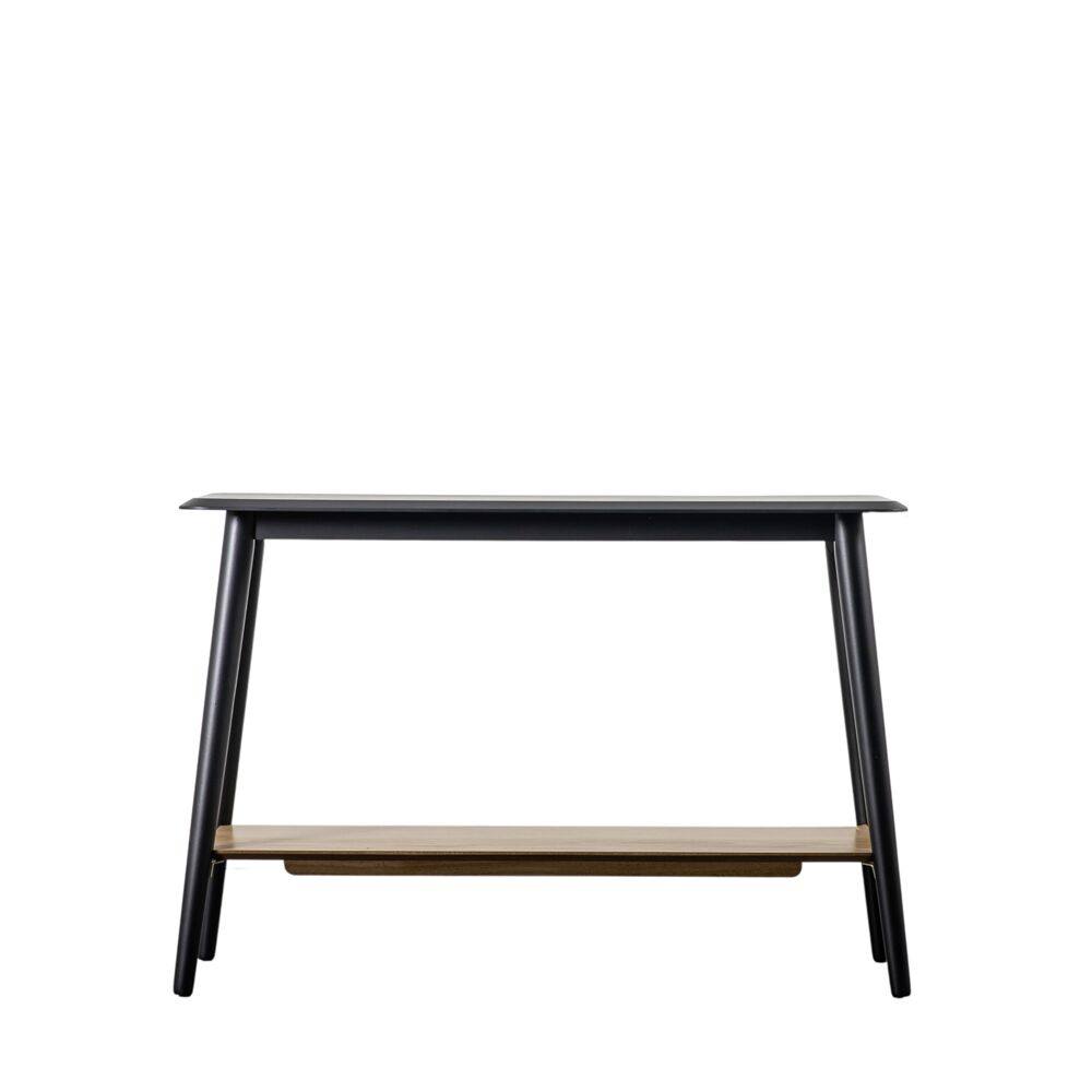 Pretoria Console Table with Shelf Black - Image 3