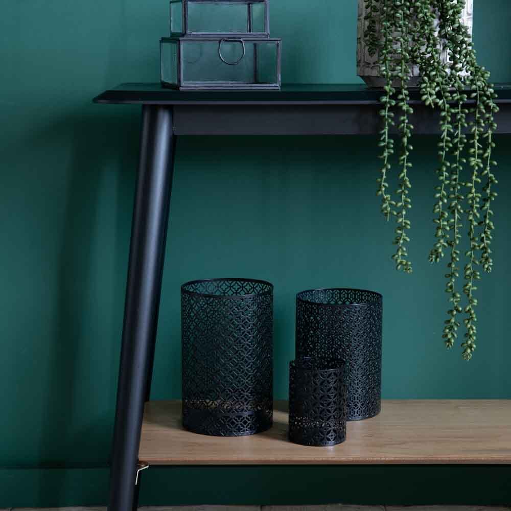 Pretoria Console Table with Shelf Black - Image 2