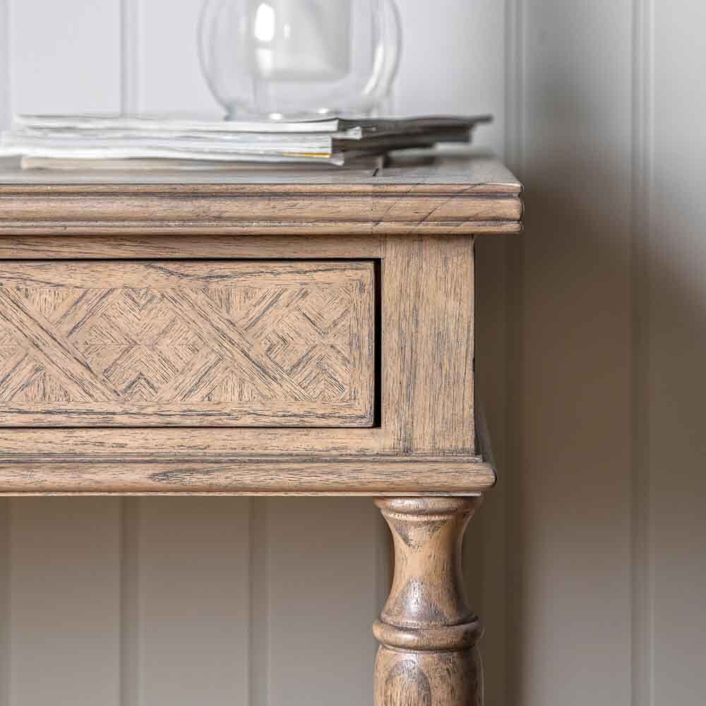Reims 2 Drawer Desk Natural - Image 2