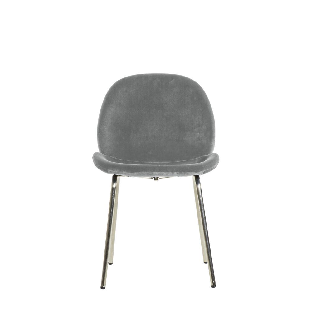 Dublin Chair Light Grey Velvet (2 Pack)