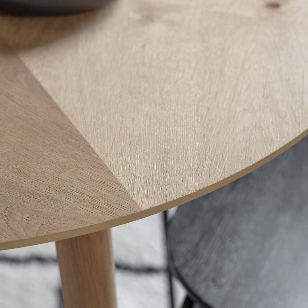 Florence Round Dining Table Oak - Image 2