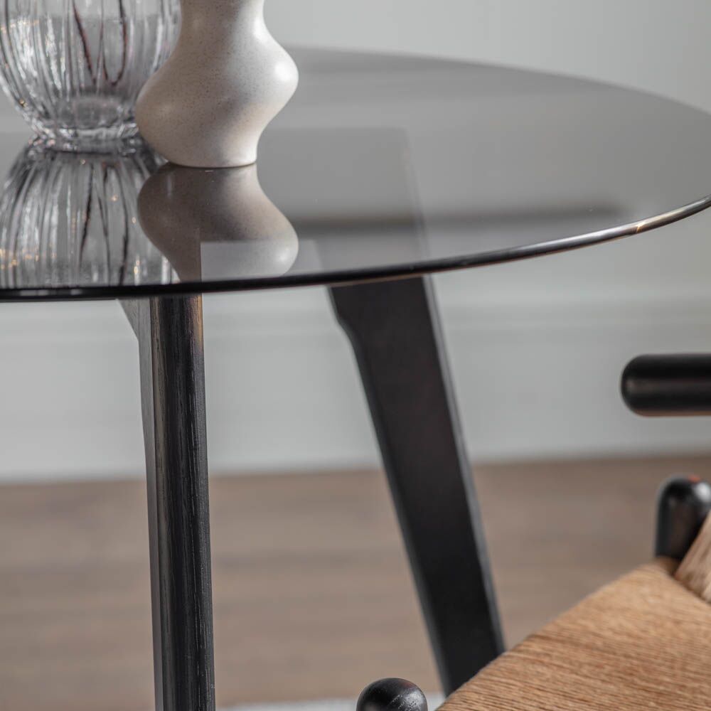 Kyoto Round Dining Table Black - Image 2
