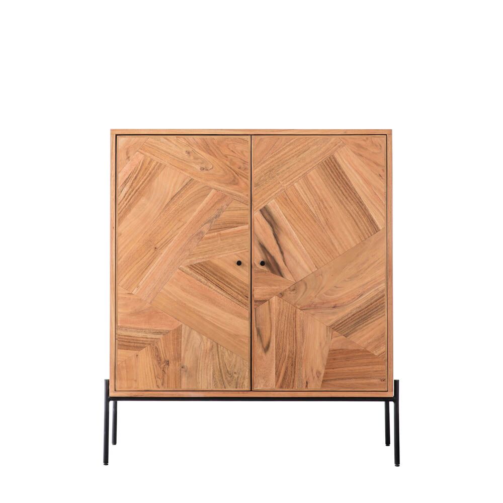 Springfield 2 Door Drinks Cabinet Natural Acacia - Image 5