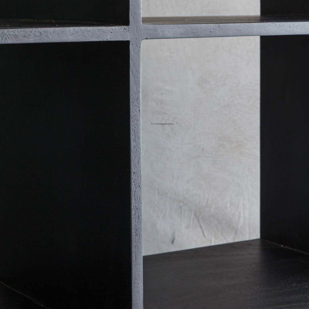 Pavlova 2 Door Open Display Unit Black / Gold - Image 4