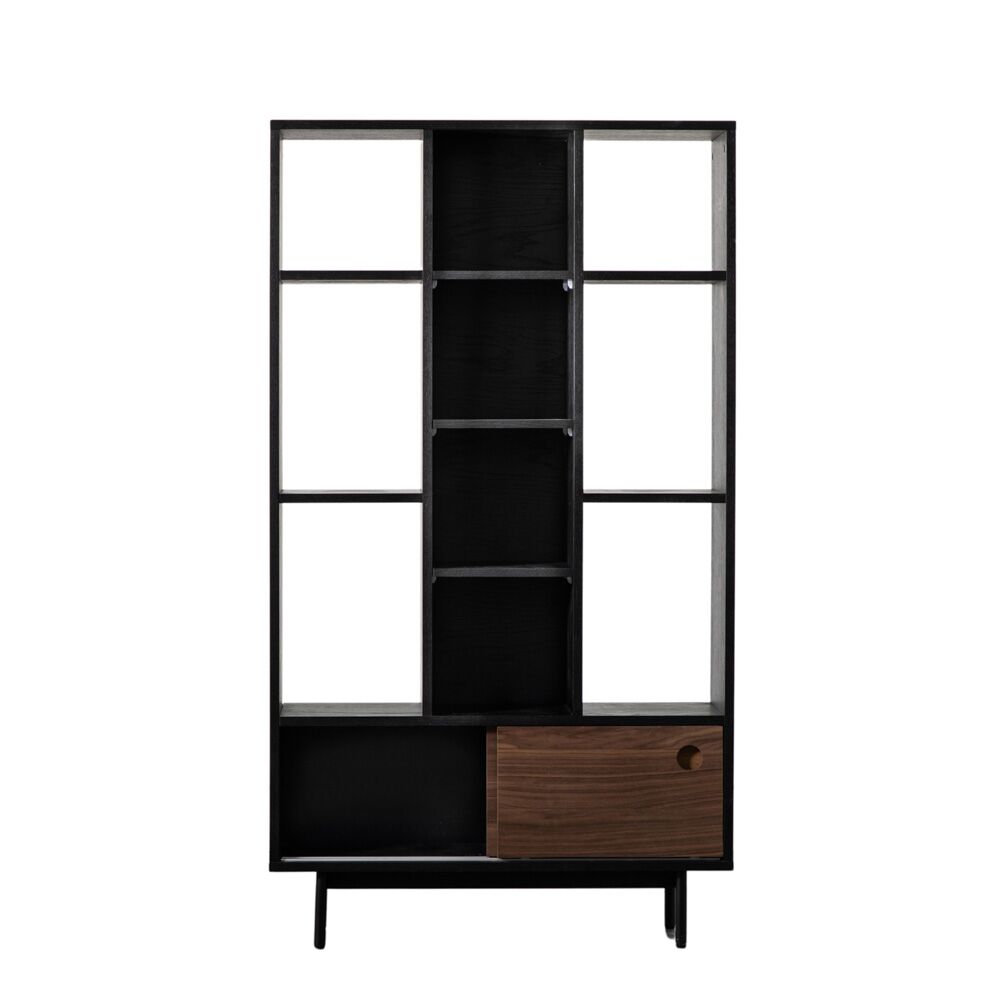 Lisbon Display Unit Black / Walnut - Image 3