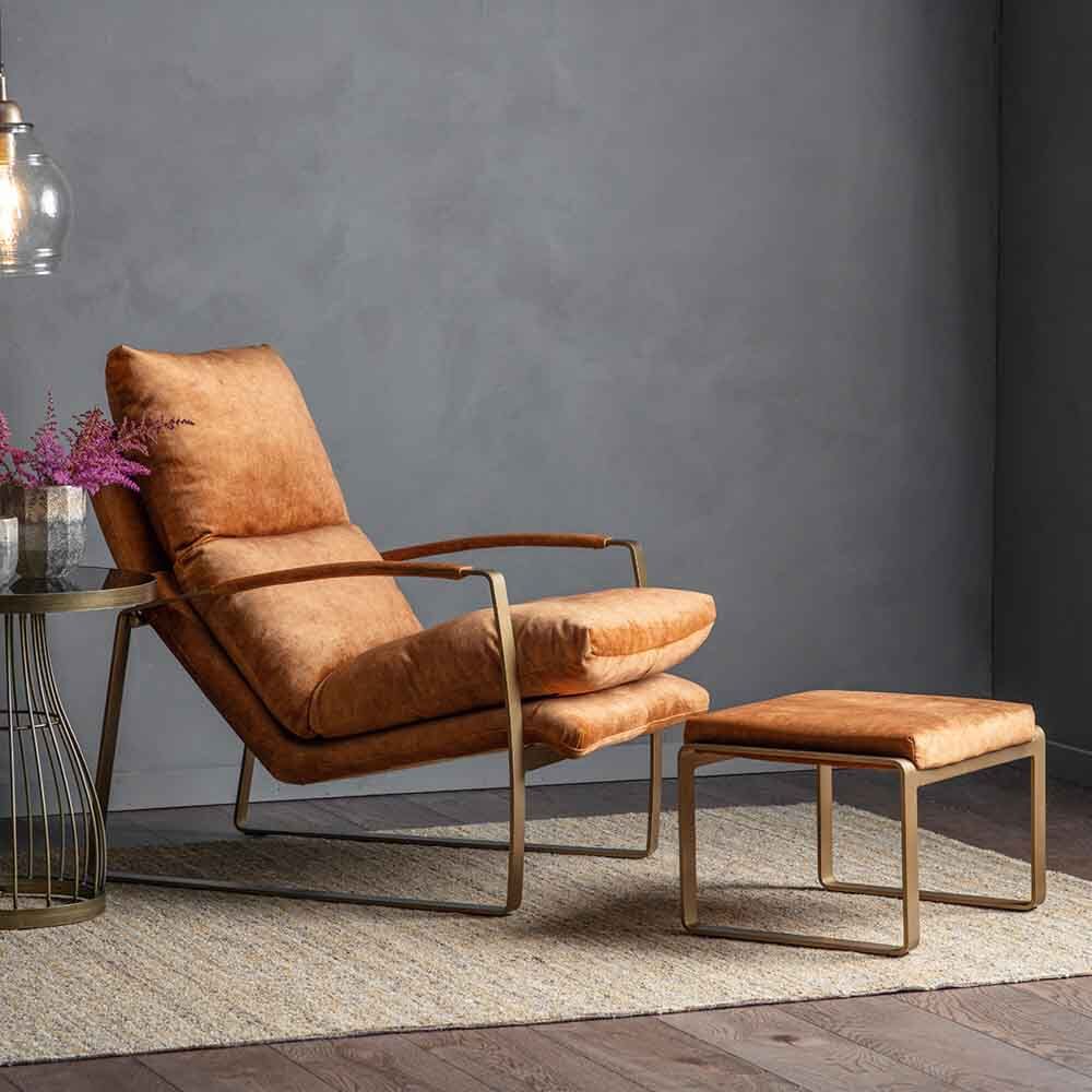 Foix Footstool Ochre - Image 3