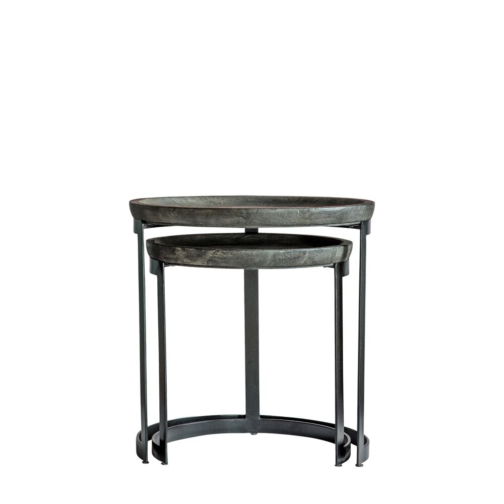 Dexter Nest of 2 Tables Black / Greywash - Image 5