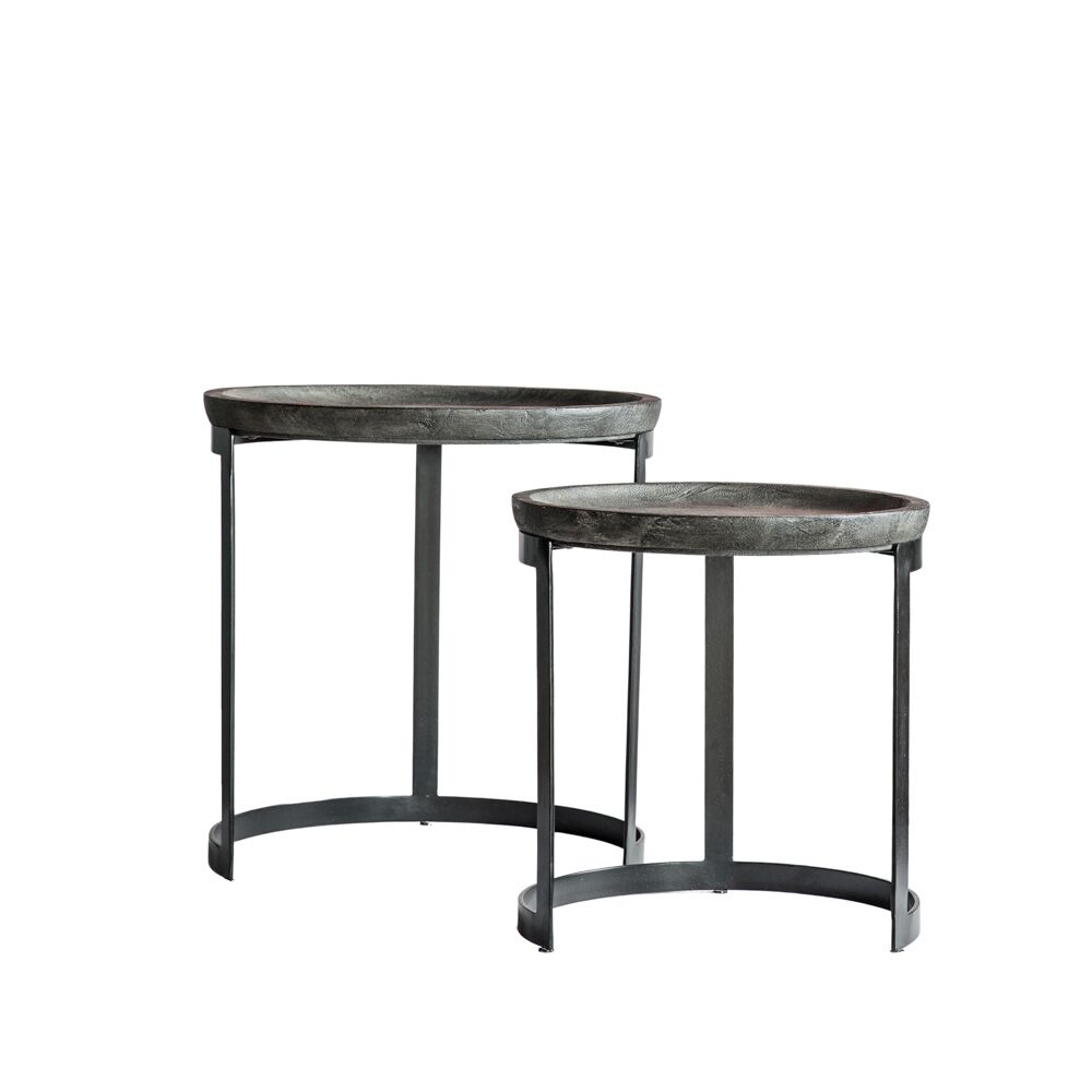 Dexter Nest of 2 Tables Black / Greywash - Image 4