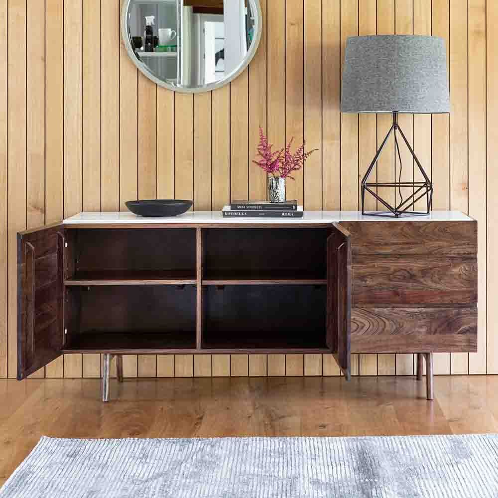 Managua Sideboard Dark Wood / Marble - Image 3