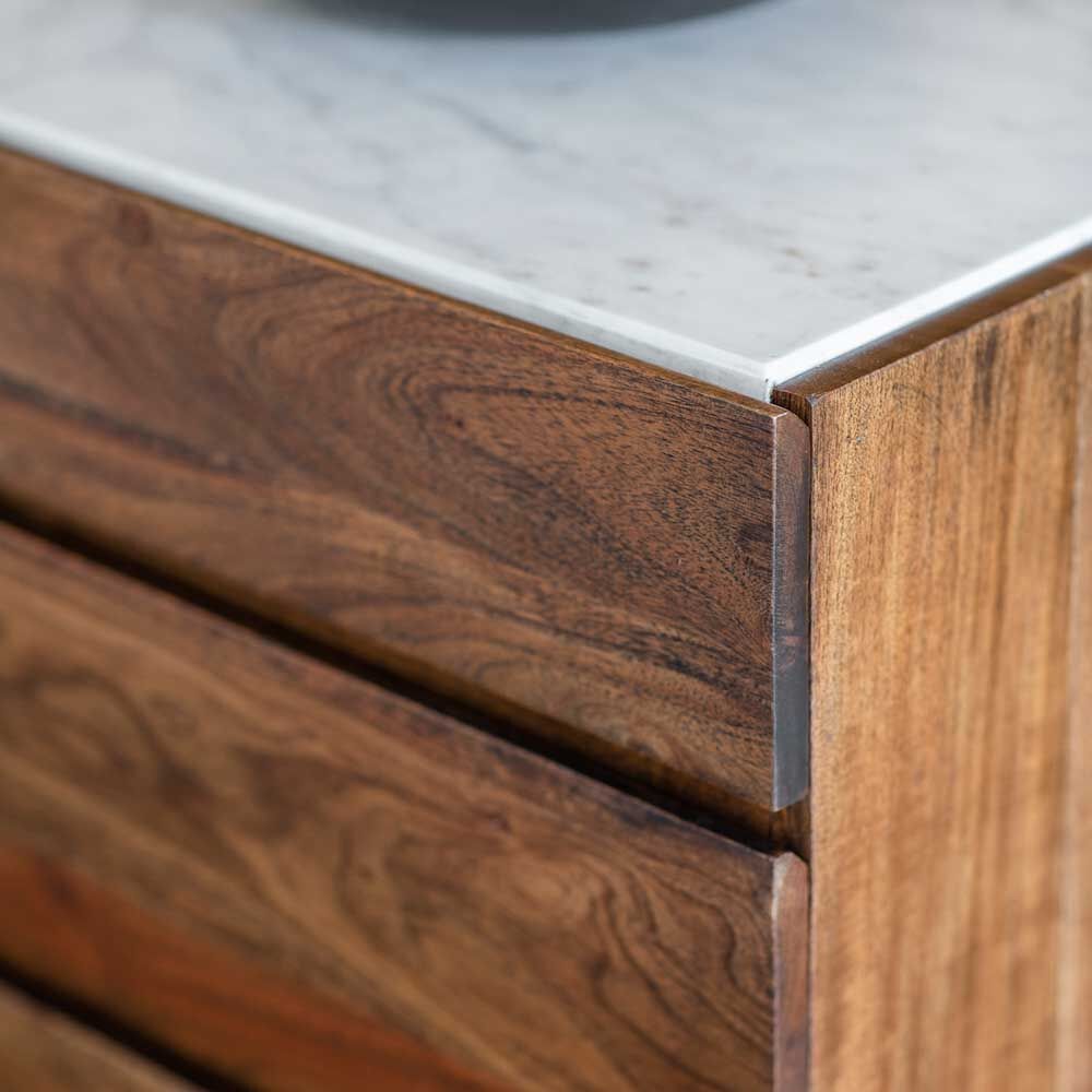 Managua Sideboard Dark Wood / Marble - Image 4
